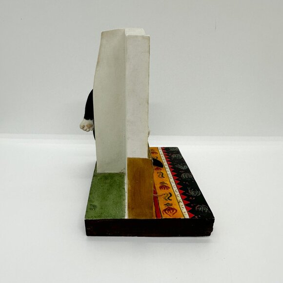 VTG Comic Curious Cats Tuxedo Cat Mouse Watching You Bookend Hide Figurine - Picture 6 of 12